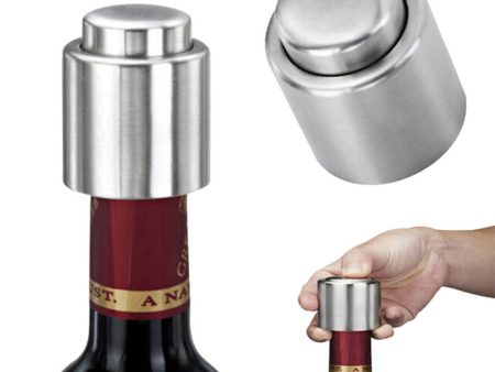 Stainless Steel Vacuum Sealed Wine Storage Bottle Stopper Plug Bottle Cap Hot on Sale