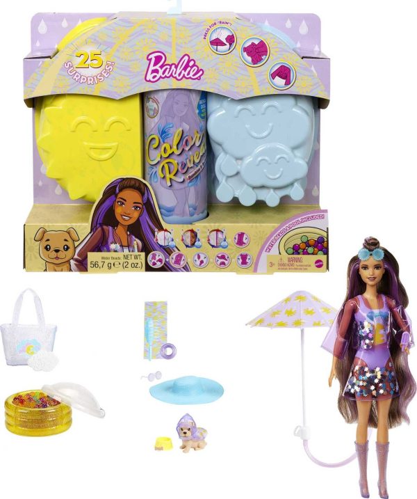 Barbie Color Reveal Doll with 7 Surprises, Color Change and Accessories Supply