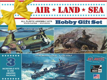 Air, Land and Sea Gift Set Plastic Model Kit Atlantis Hot on Sale