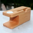 Bamboo Charging Stand Cradle Holder for  iWatch iPhone Online Sale