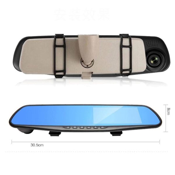 HD 1080P In-Car Rear View Mirror 2.7  Monitor Dash Cam Recorder Camera Dual lens For Sale