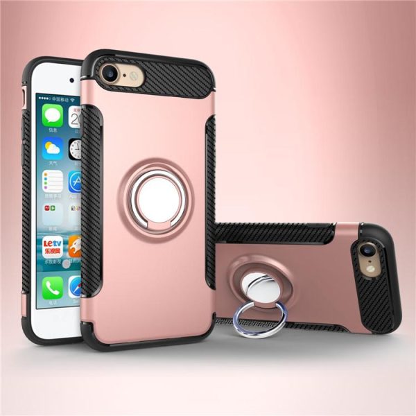 iPhone 8 plus  Case Ring Holder Kickstand Function 360 Degree Rotating Ring Holder Grip Case TPU Online Sale