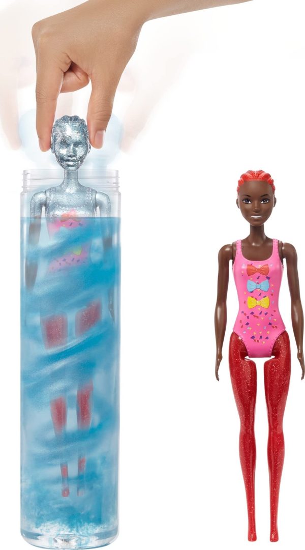 Barbie Color Reveal Glitter! Hair Swaps Doll, Glittery Blue Bows Hot on Sale