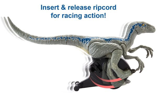 Jurassic World Rip-Run Dinos Velociraptor Blue Action Figure For Sale