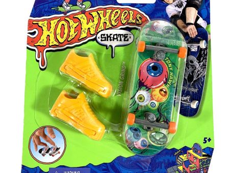 2022 Hot Wheels Skate Oddities Vision Grind Tony Hawk Finger Boards with Shoes Supply