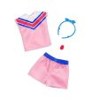 Barbie Complete Look Pink Set - Shorts Top Headband Bracelet For Cheap