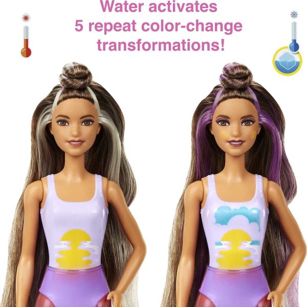 Barbie Color Reveal Doll with 7 Surprises, Color Change and Accessories Supply