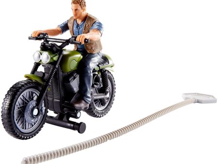 Jurassic World Rip-Run Owen and Motorcycle Action Figure For Cheap