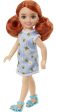 Barbie Chelsea Doll (Red Hair) Wearing Bumblebee & Flower-Print Dress and Blue Sandals Online Sale