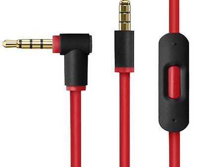 3.5mm Replacement Audio Cable L Cord for  Headphones Aux & Mic Supply