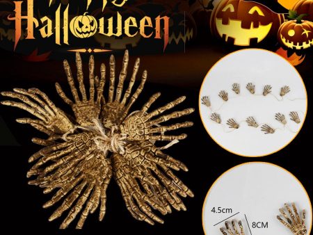 12 Ghost Hand Skeleton Knuckle Halloween Decoration Props Online