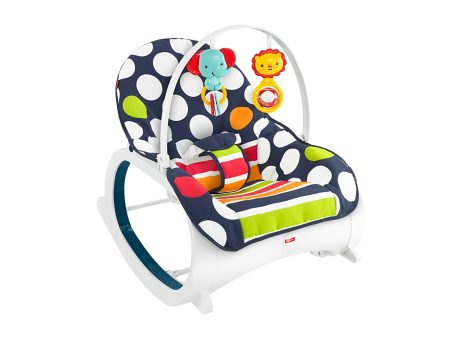 Fisher-Price Baby Infant-to-Toddler Rocker, Navy dots Cheap