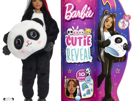 Barbie Cutie Reveal Doll with Panda Plush Costume & 10 Surprises Including Mini Pet & Color Change Discount