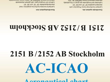 ACICAO 2151B 2152AB Stockholm 2024 : Skala 1:500 000 on Sale