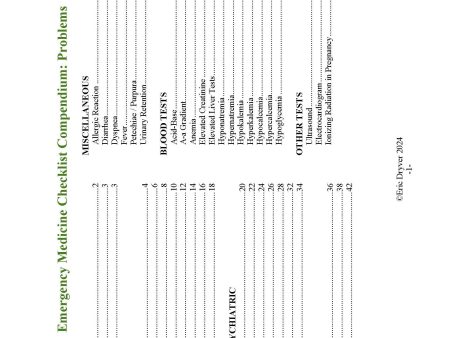 Emergency Medicine Checklist Compendium Discount