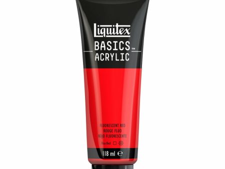 Akryyliväri 118ml 983 Fluorescent Red Liquitex Basics Acrylic For Discount